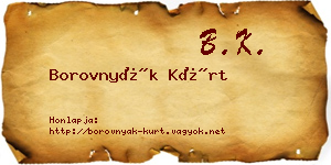 Borovnyák Kürt névjegykártya